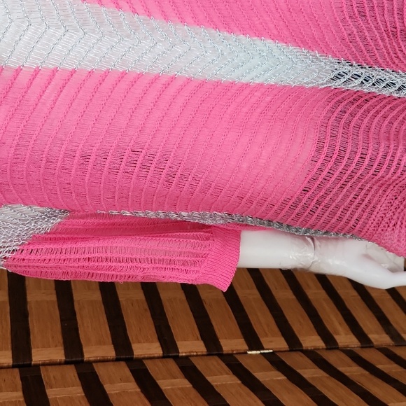 Pink & silver crochet poncho like - Picture 6 of 8